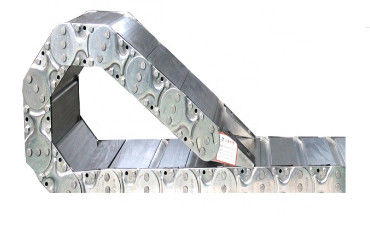 Fully Enclosed Steel Drag Chain  Send Connector For Protection Cable TLG 100